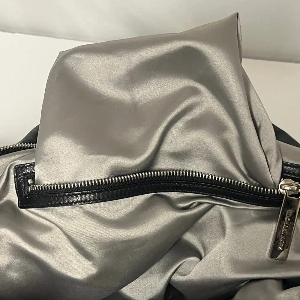 Michael Kors Collection Zuma Large Slouchy Knotted Satchel Black Leather